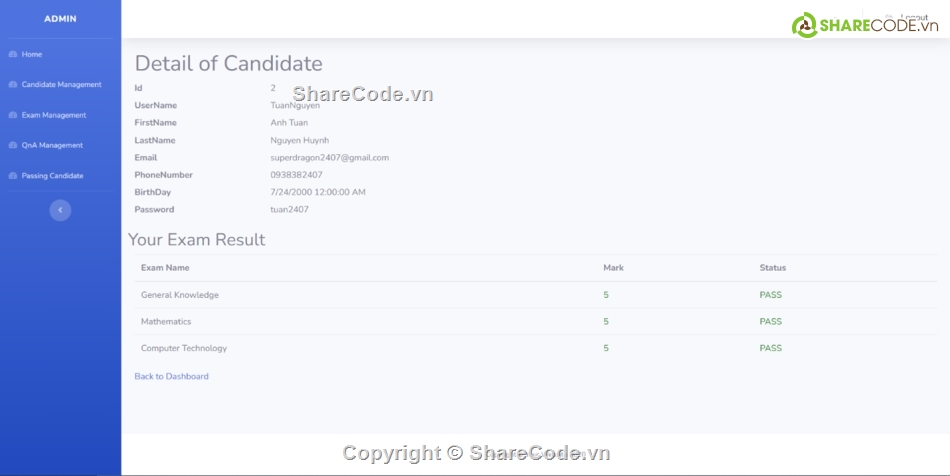 mvc asp.net,Phần mềm quản lý bài test,Web làm bài test,Đồ án làm bài Test